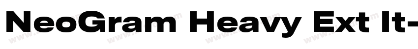 NeoGram Heavy Ext It字体转换